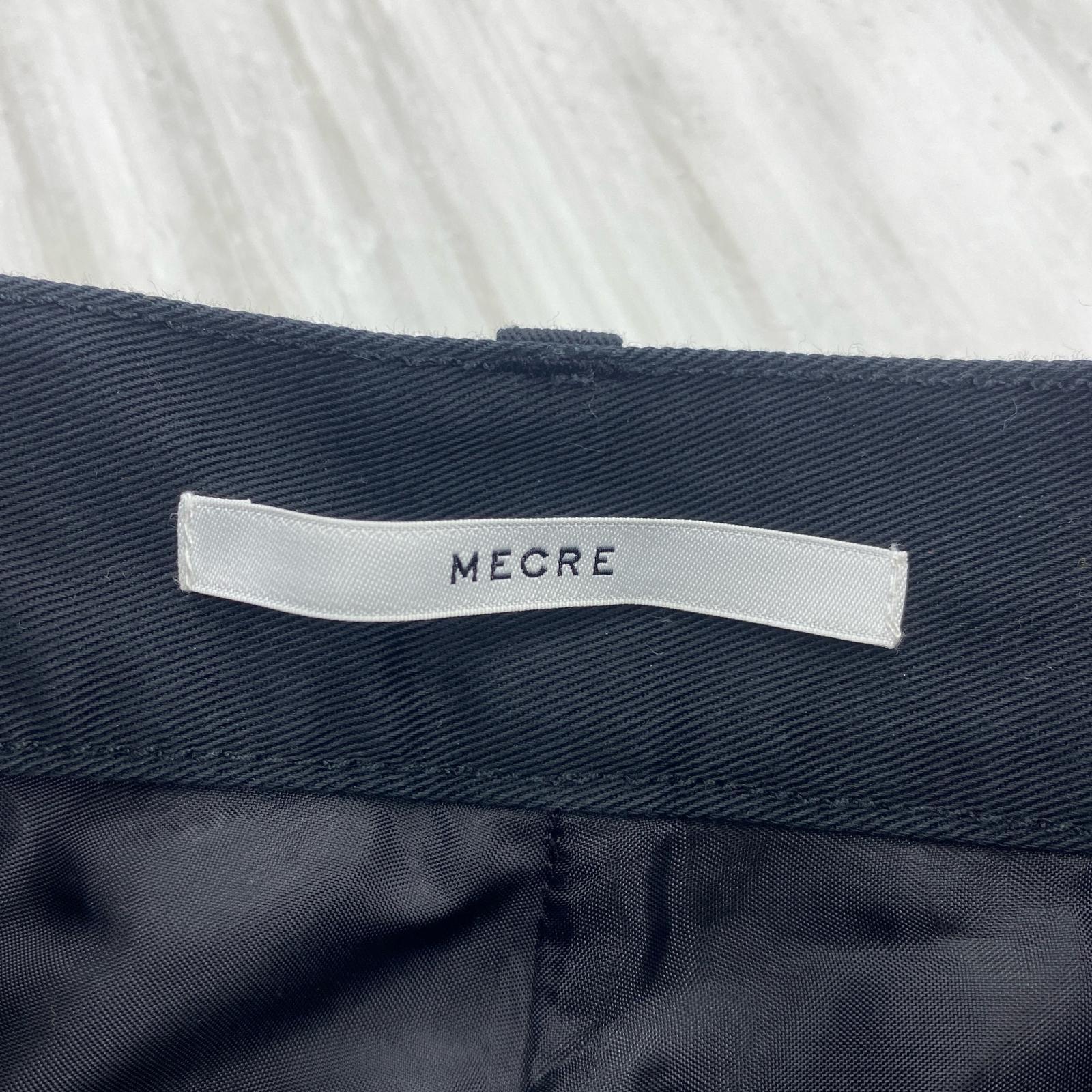パンツ MECRE カットオフパッチストレートパンツ S ブラック