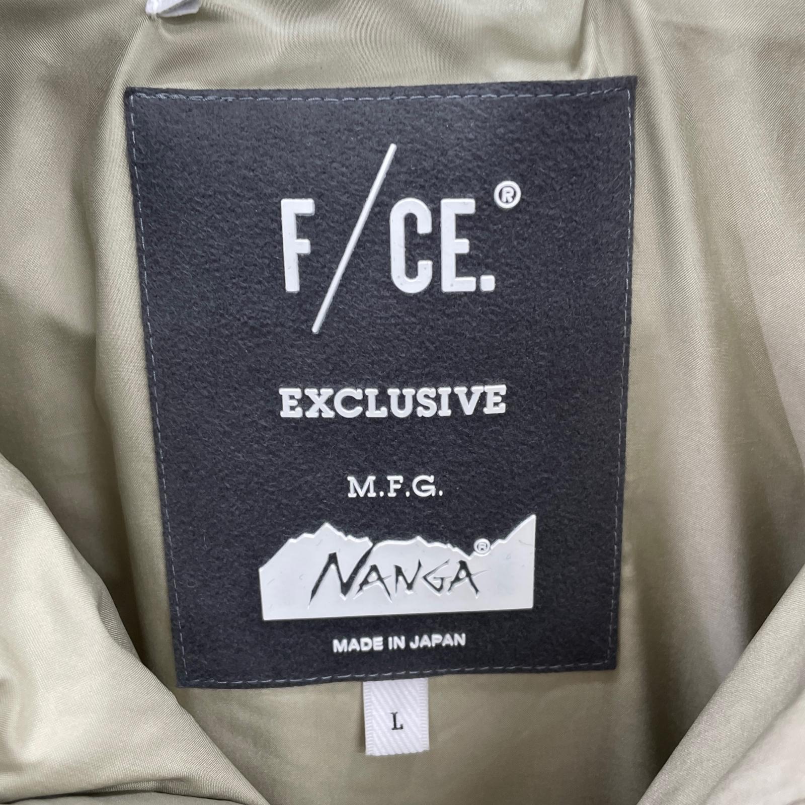 ダウンジャケット F/CE. × NANGA STAND LONG DOWN COAT L カーキ