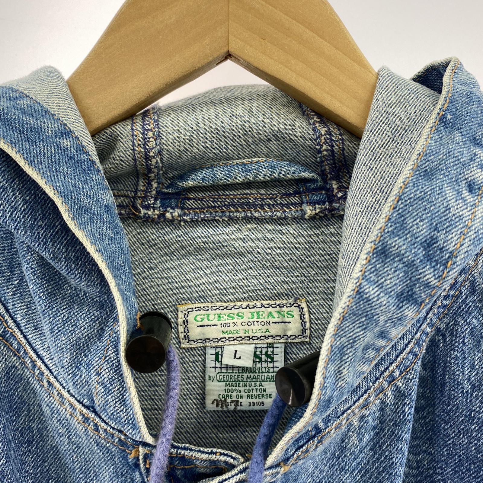 デニムジャケット GUESS JEANS 90s USA製 デニムフーディー(L) L