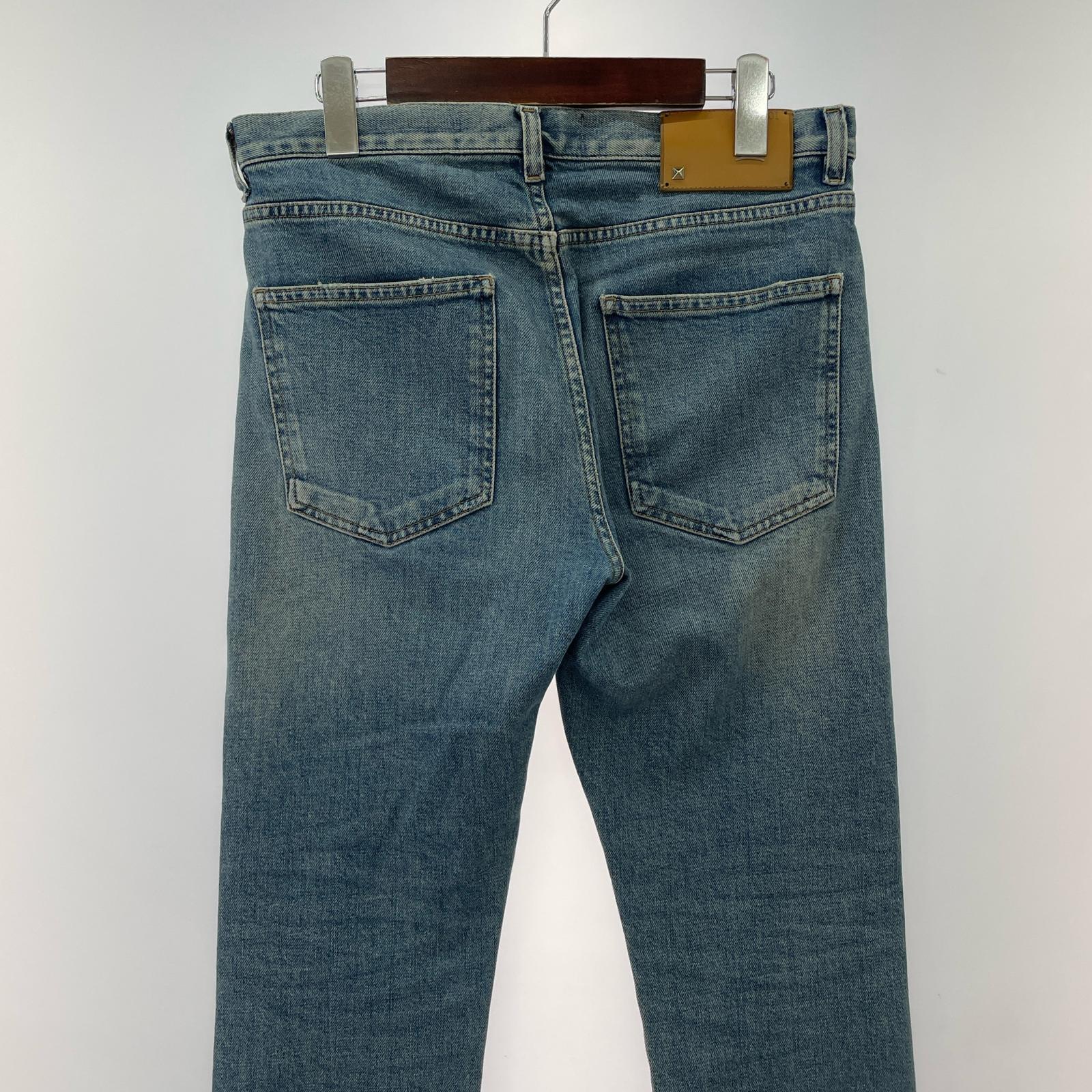 デニムパンツ ロックスタッズ コットン デニムパンツ インディゴ W29
