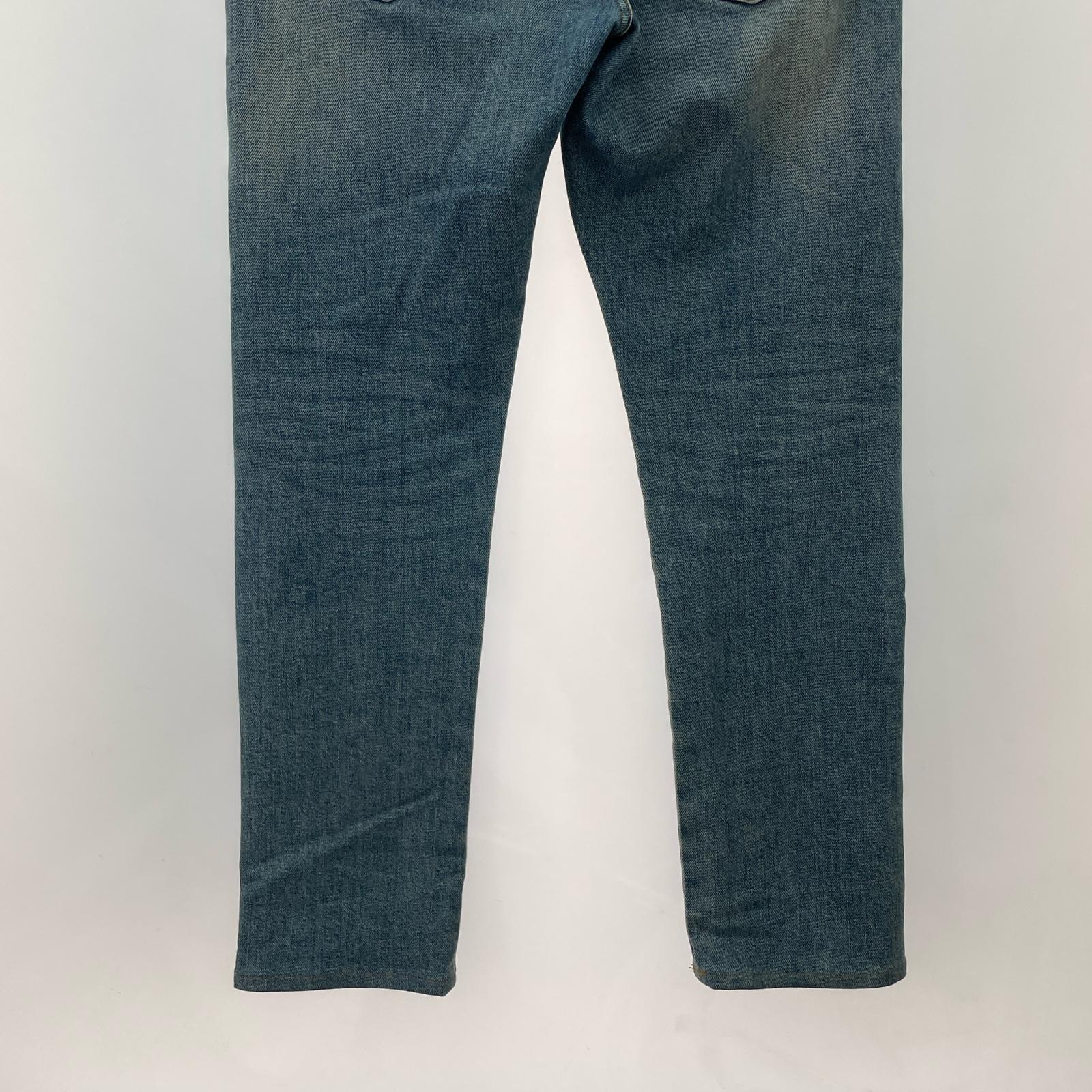 デニムパンツ ロックスタッズ コットン デニムパンツ インディゴ W29