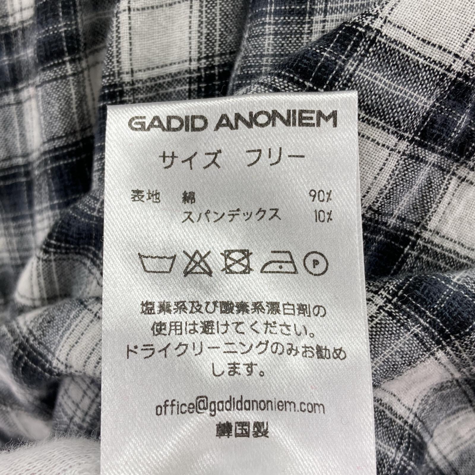 半袖シャツ GADID ANONIEM CYRIL/PLAID チェックシャツ