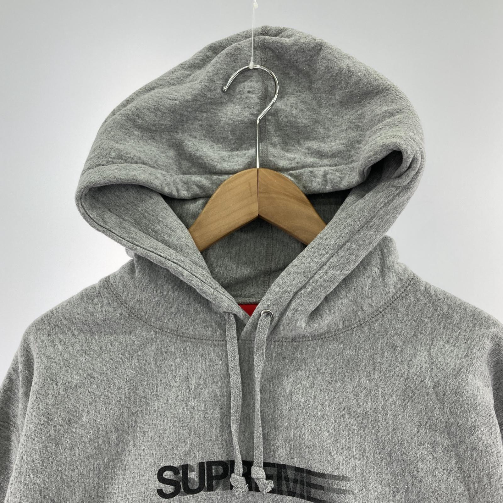 パーカー 23SS Motion Logo Hooded Sweatshirt 灰 (M) M グレー