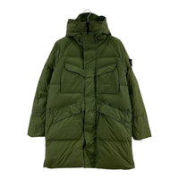 ダウンジャケット Crinkle Reps Hooded Long Down ダウンコート S S グリーン