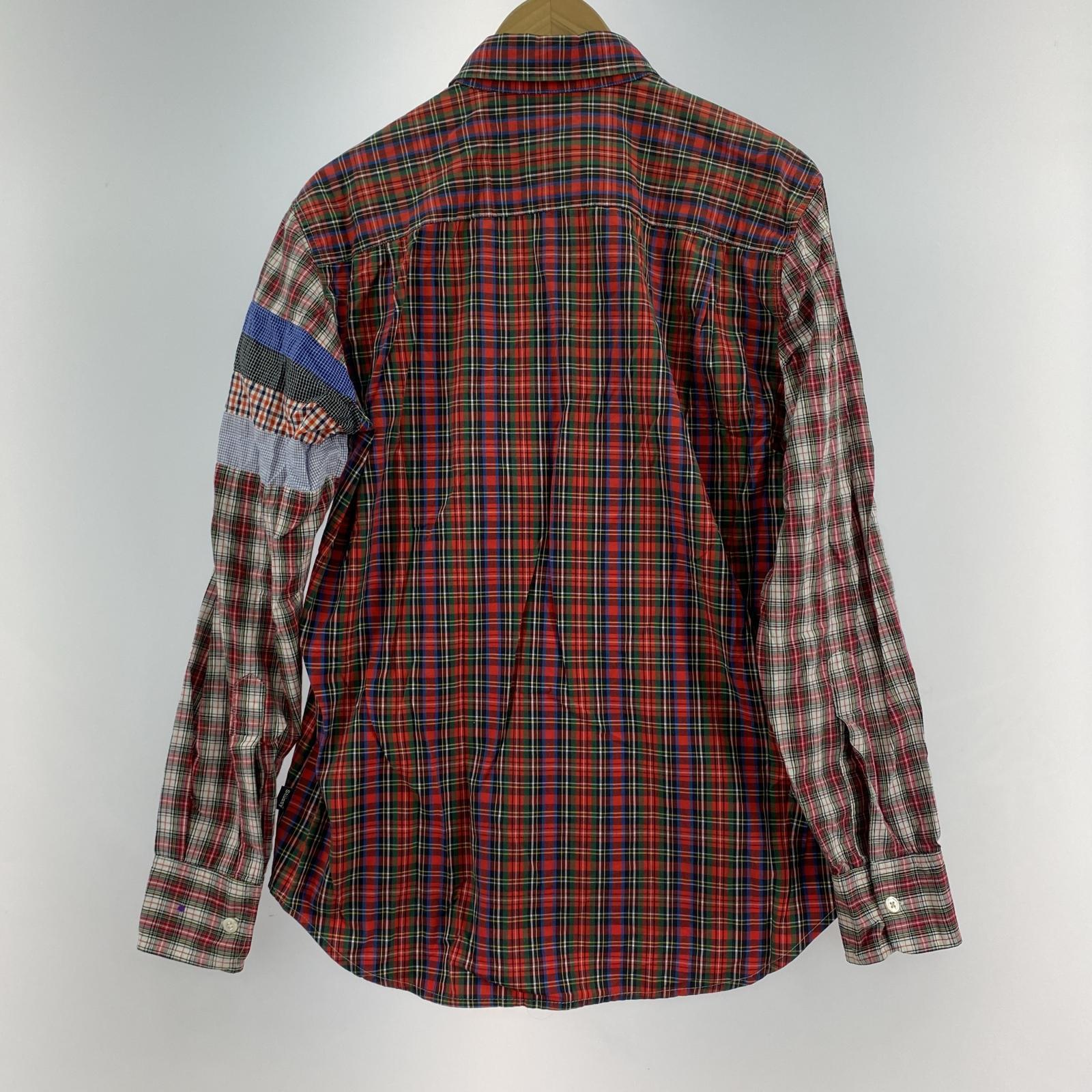 長袖シャツ ~00s USA製切替パッチワークシャツ(M) M