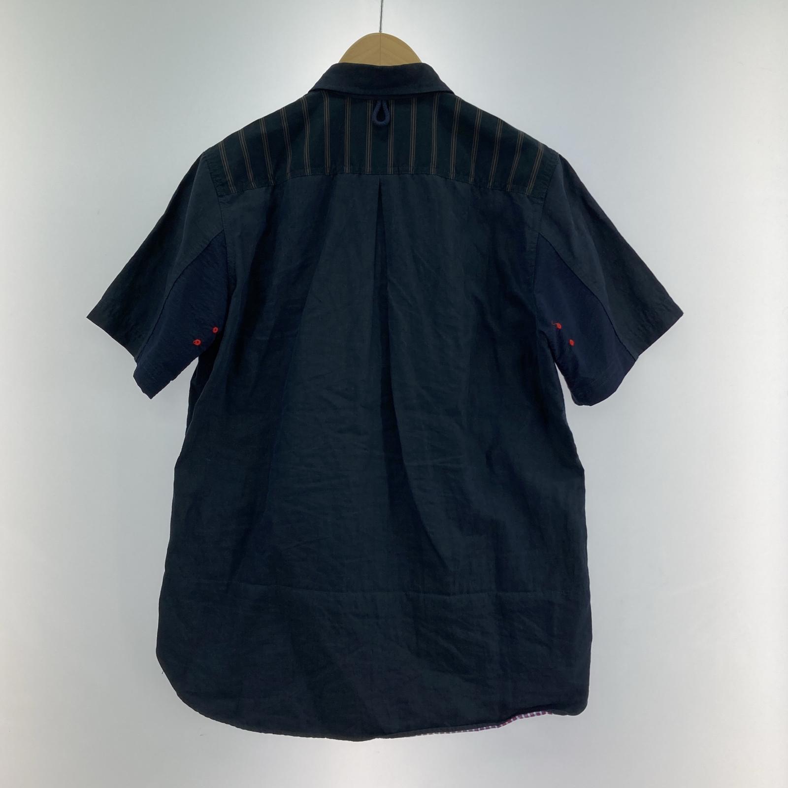 半袖シャツ ×CARHARTT S/Sリネンクロスシャツ (S) S ネイビー