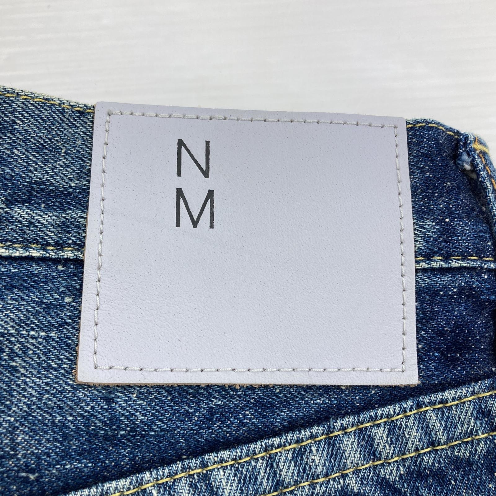 デニムパンツ ×New Manual 24AW クラッシュ リペア デニムパンツ (S) S ブルー