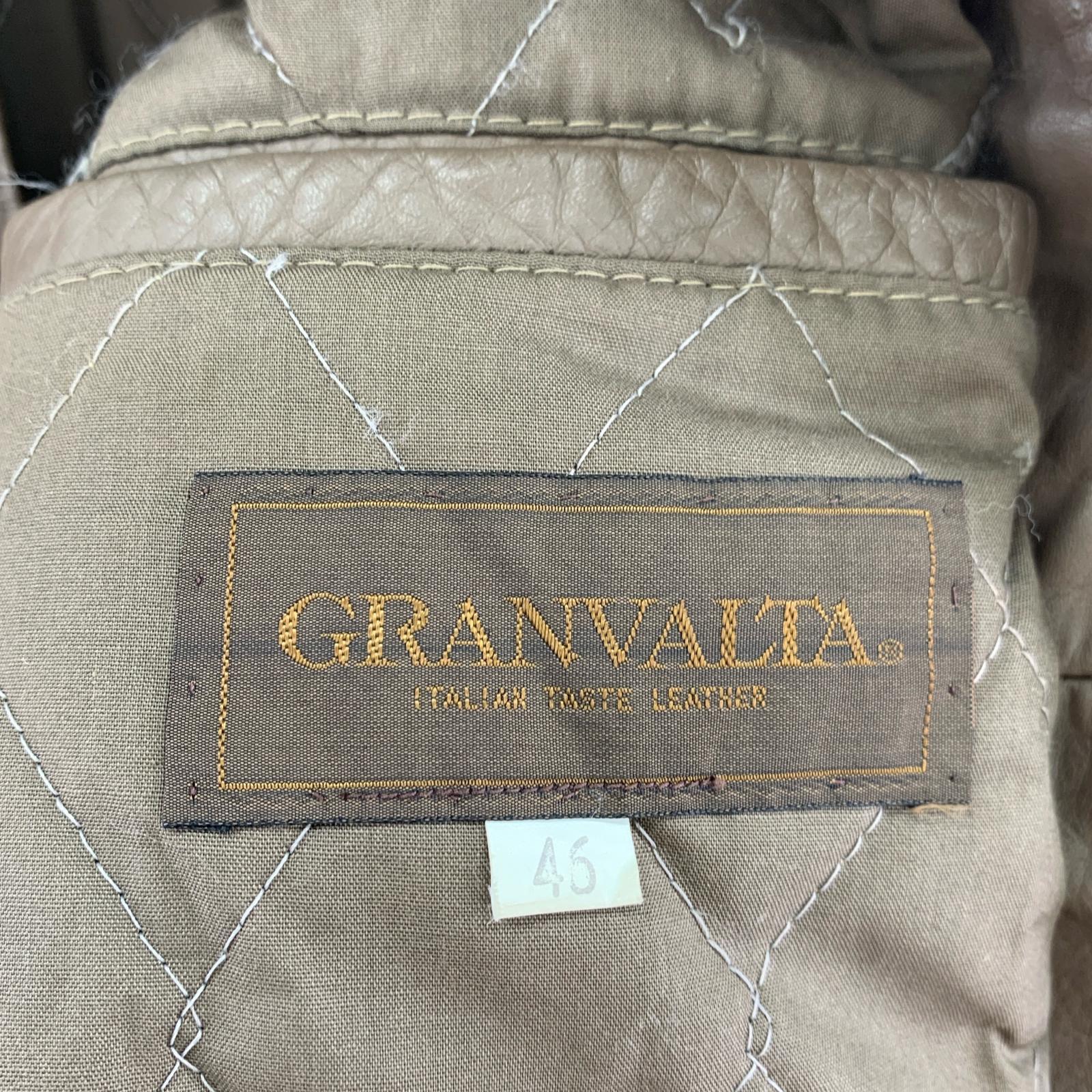 レザージャケット GRANVALTA ソフトカーフ 茶(46) 46 ブラウン