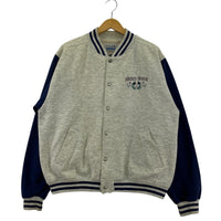 ジャケット 90s MICKEY MOUSE スタジャン スウェットジャケット (L) L グレー