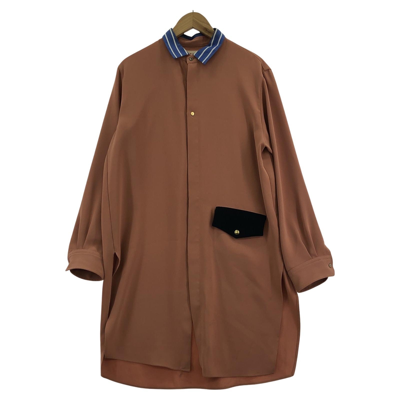 長袖シャツ ロングシャツ 1 1 ブラウン