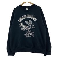 スウェット CHALLENGER×SKETCH POP UP SWEAT プリントスウェット L ブラック L ブラック