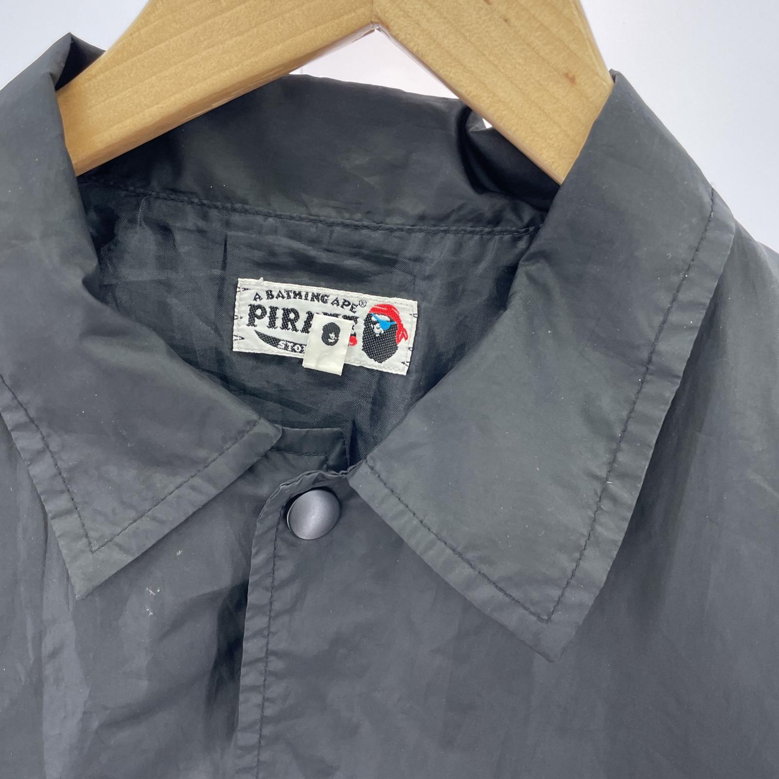 ジャケット A BATHING APE PIRATE コーチジャケット 黒 M ブラック