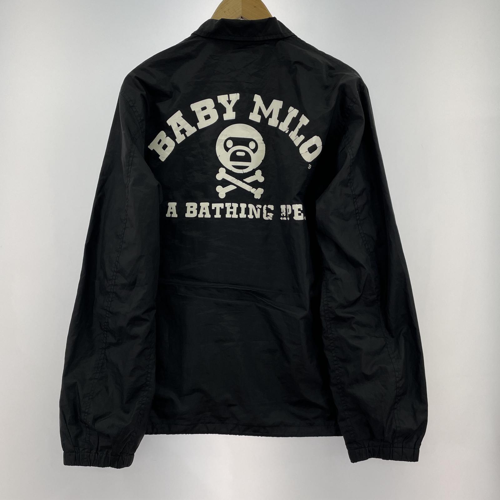 ジャケット A BATHING APE PIRATE コーチジャケット 黒 M ブラック