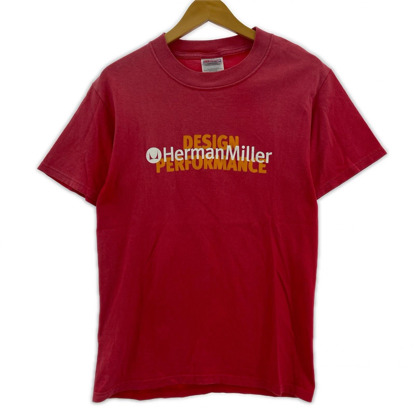 半袖Tシャツ Hanesボディ HermanMiller Tシャツ 赤 (S) S レッド
