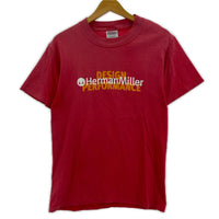 半袖Tシャツ Hanesボディ HermanMiller Tシャツ 赤 (S) S レッド
