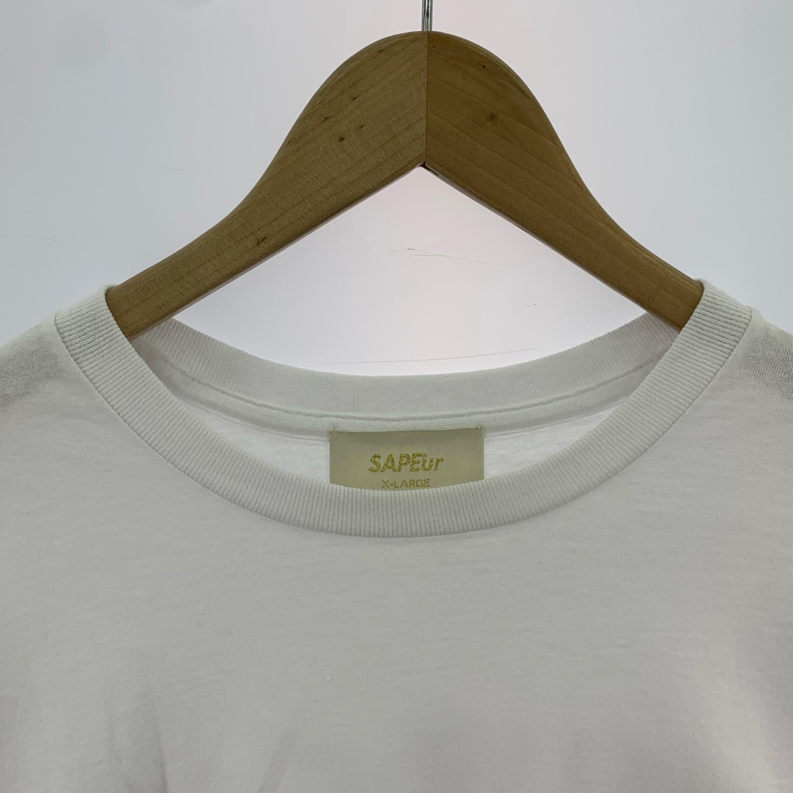 半袖Tシャツ SAPEUR CARGO 白赤 XL