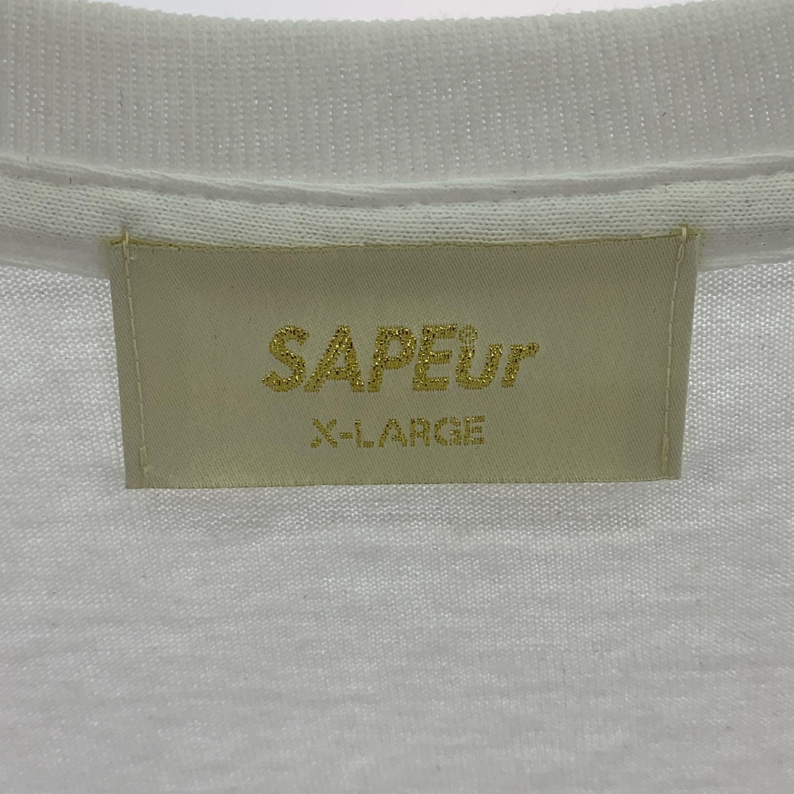 半袖Tシャツ SAPEUR CARGO 白赤 XL