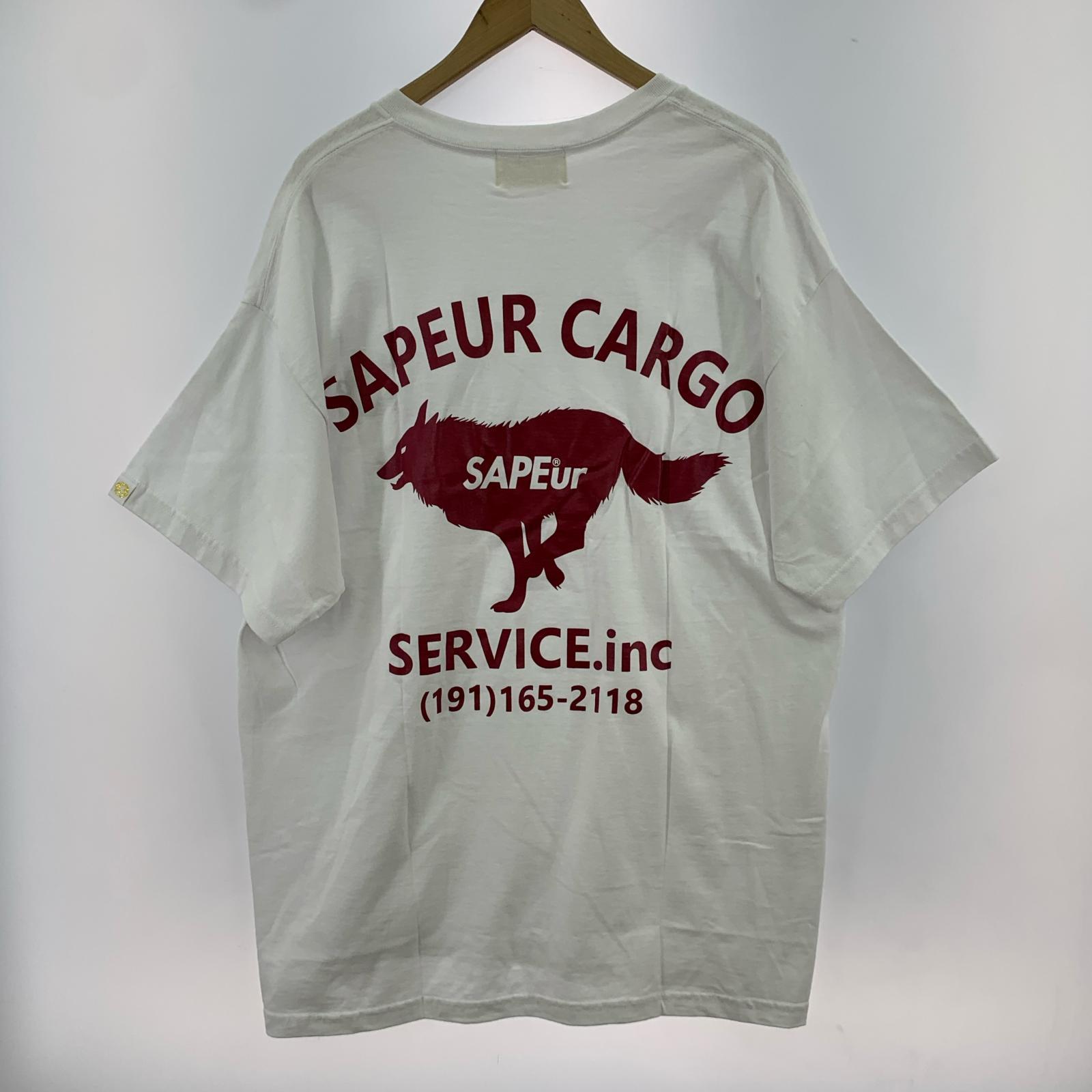 半袖Tシャツ SAPEUR CARGO 白赤 XL