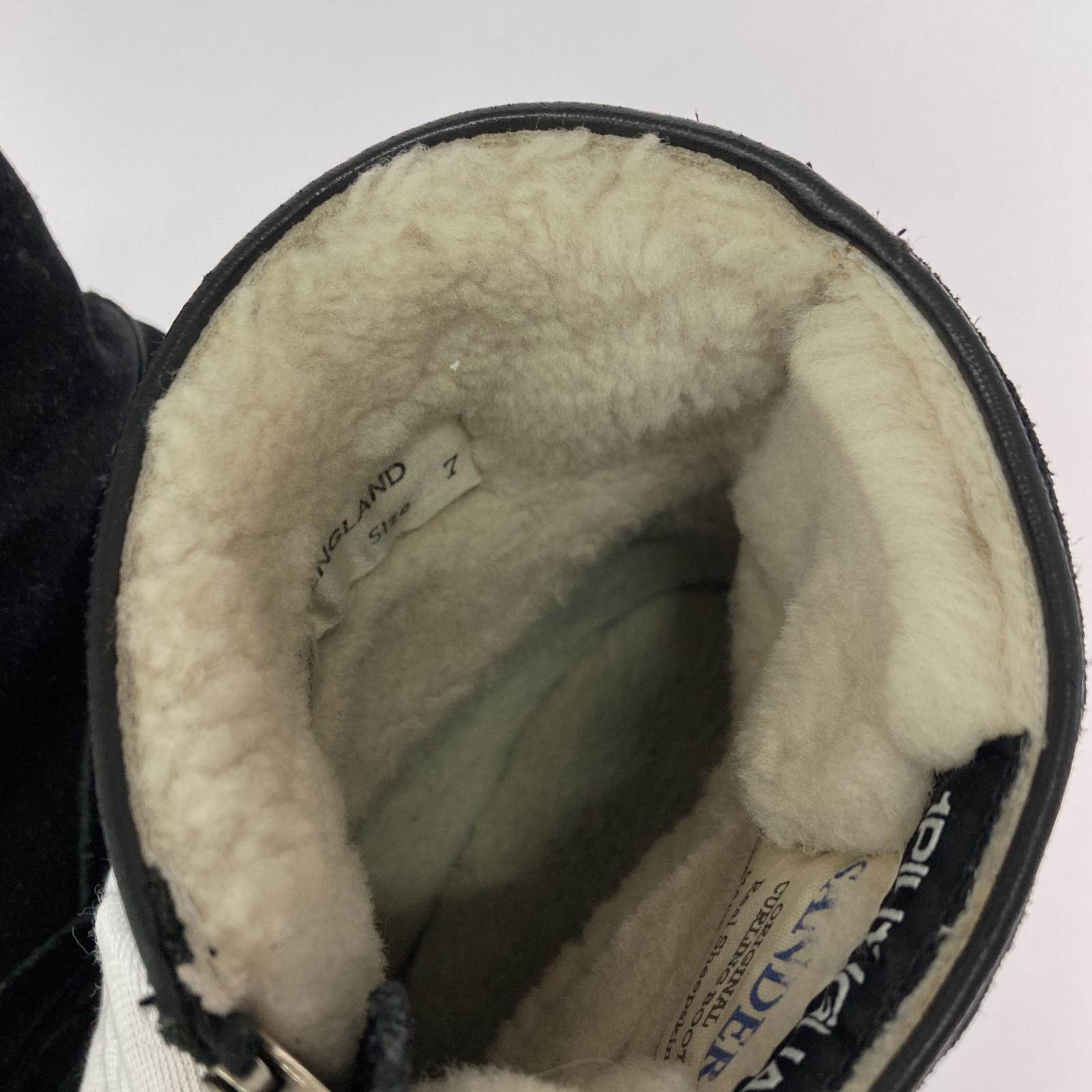 ブーツ CURLING ZIP BOOTS BY SANDERS ブラック