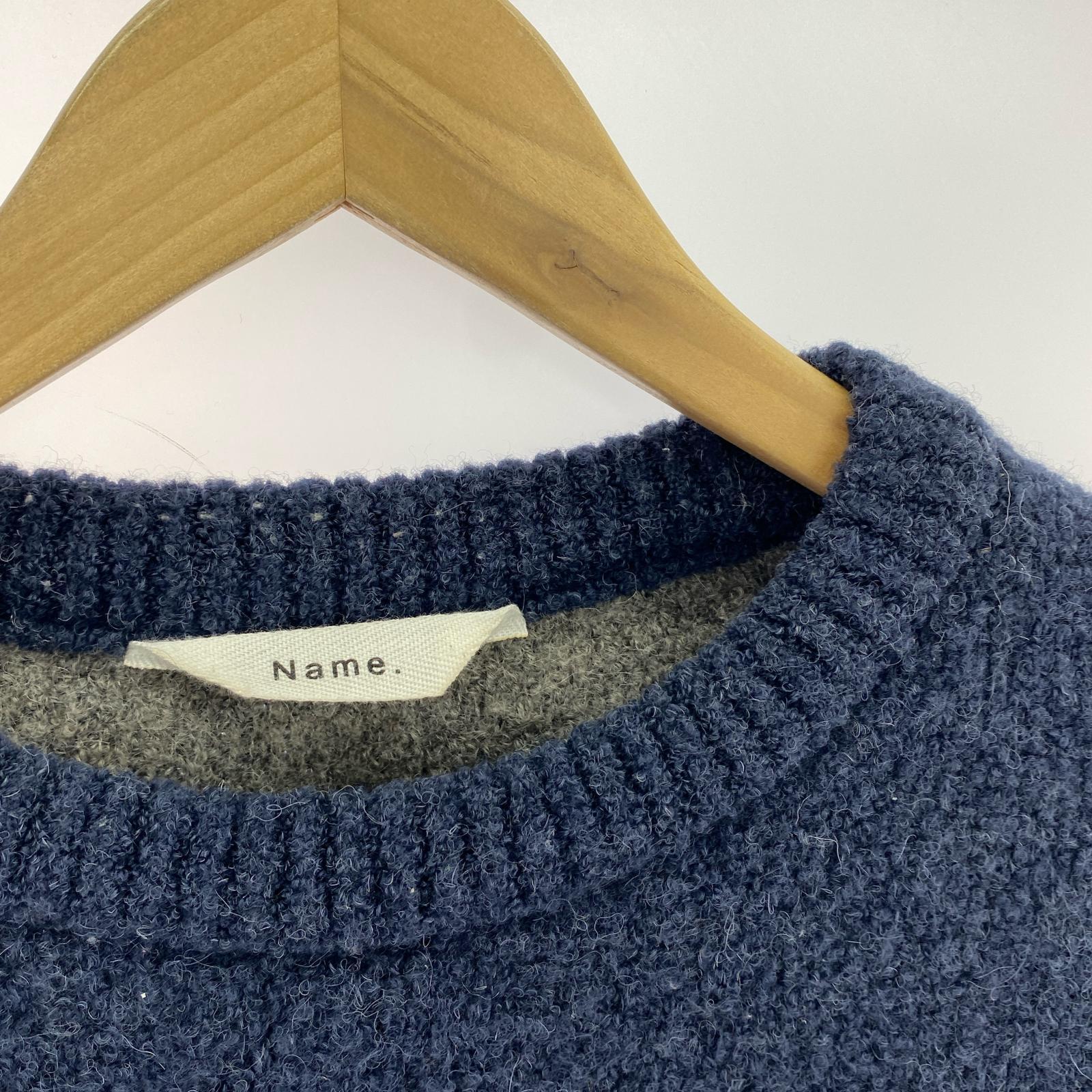 ニット 22AW アルパカ ウール 紺 (3)