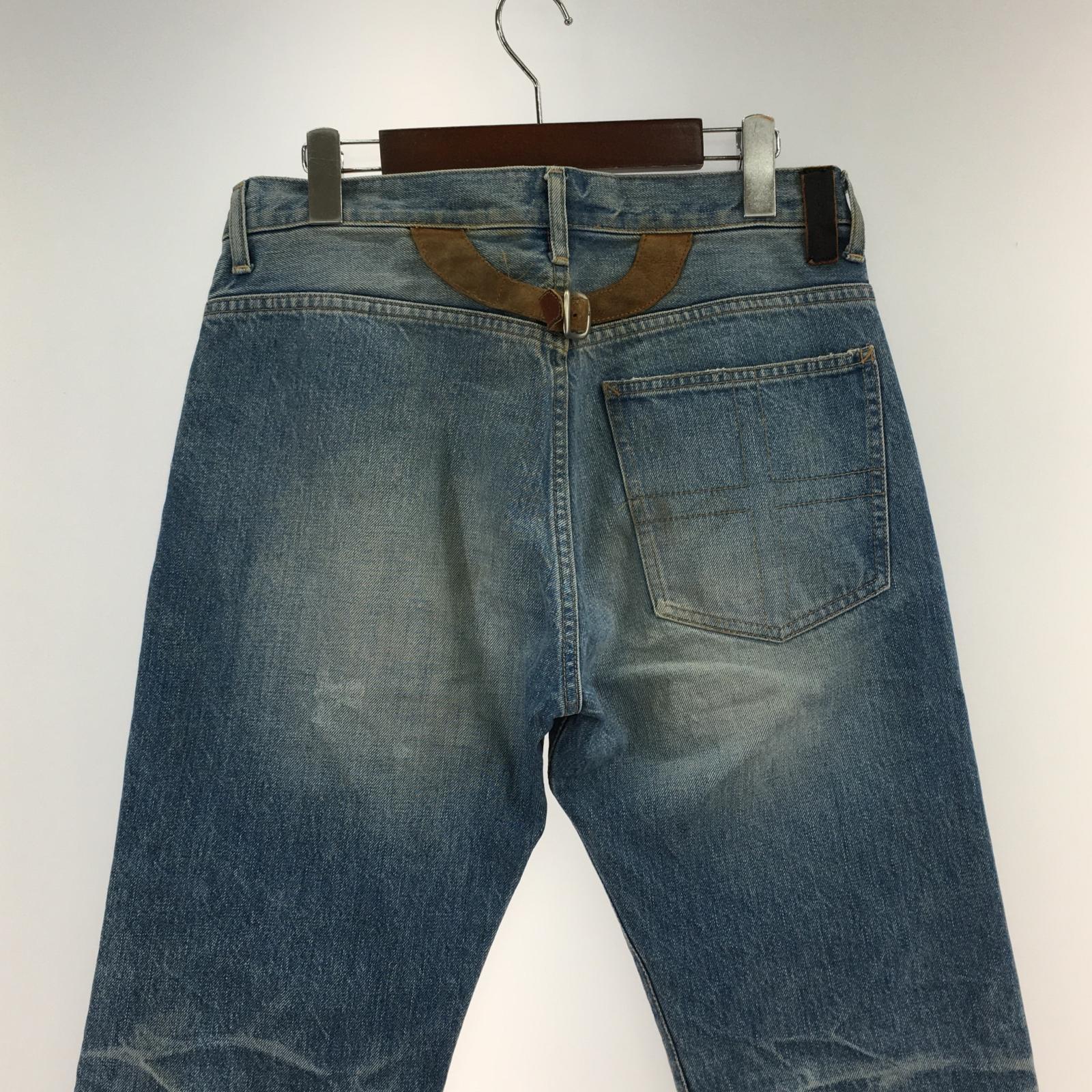 デニムパンツ クラッシュデニム 青 1133-01 S S ブルー