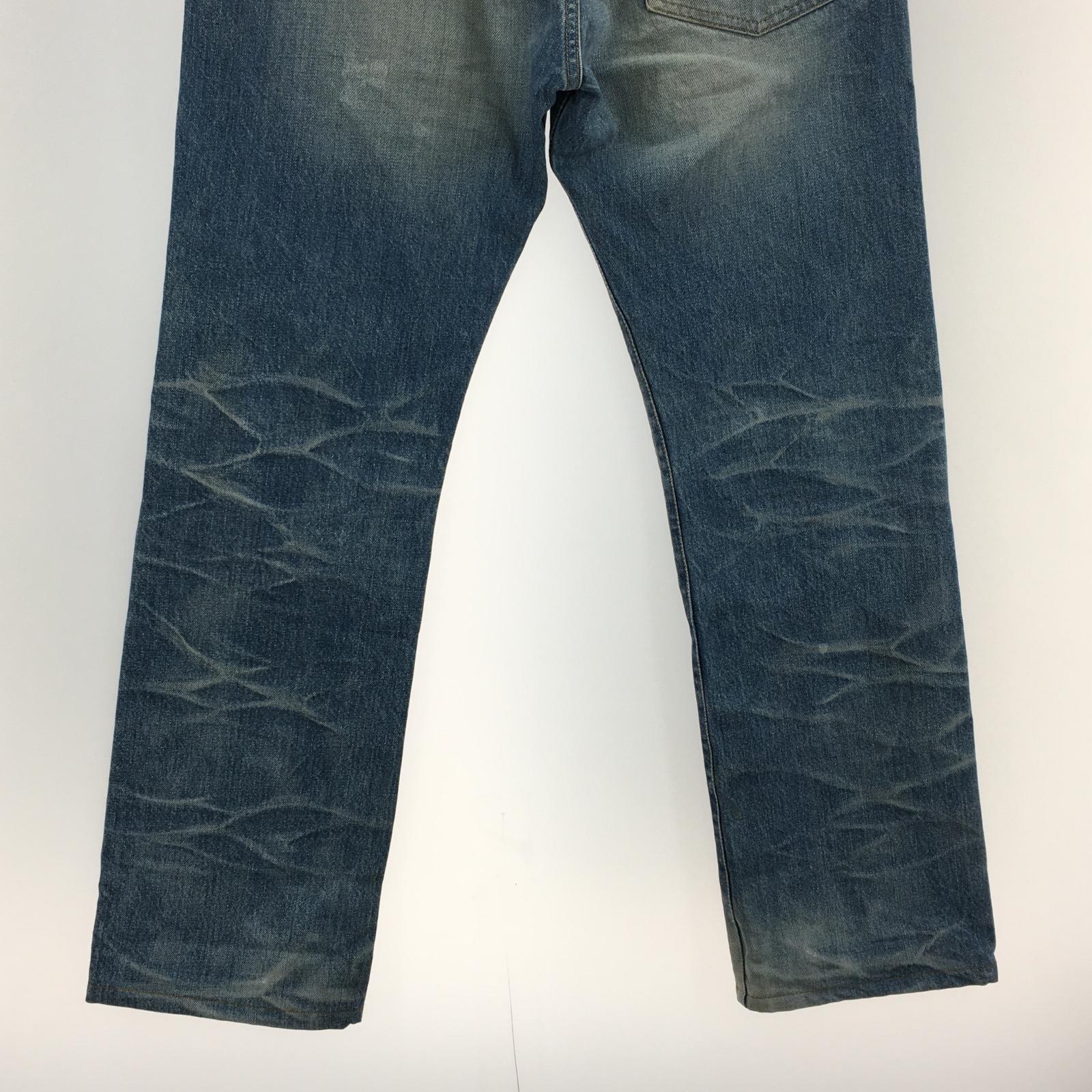 デニムパンツ クラッシュデニム 青 1133-01 S S ブルー