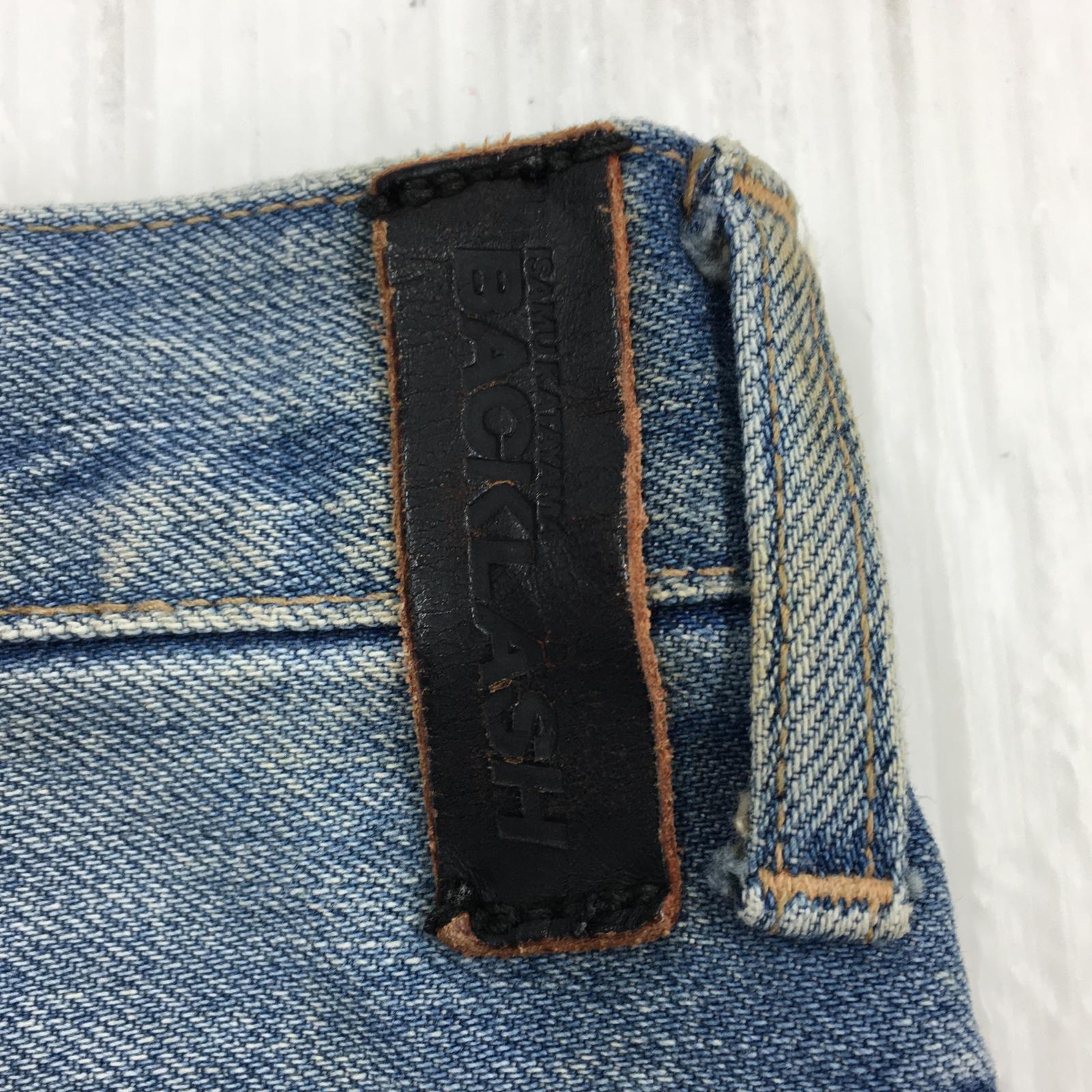デニムパンツ クラッシュデニム 青 1133-01 S S ブルー