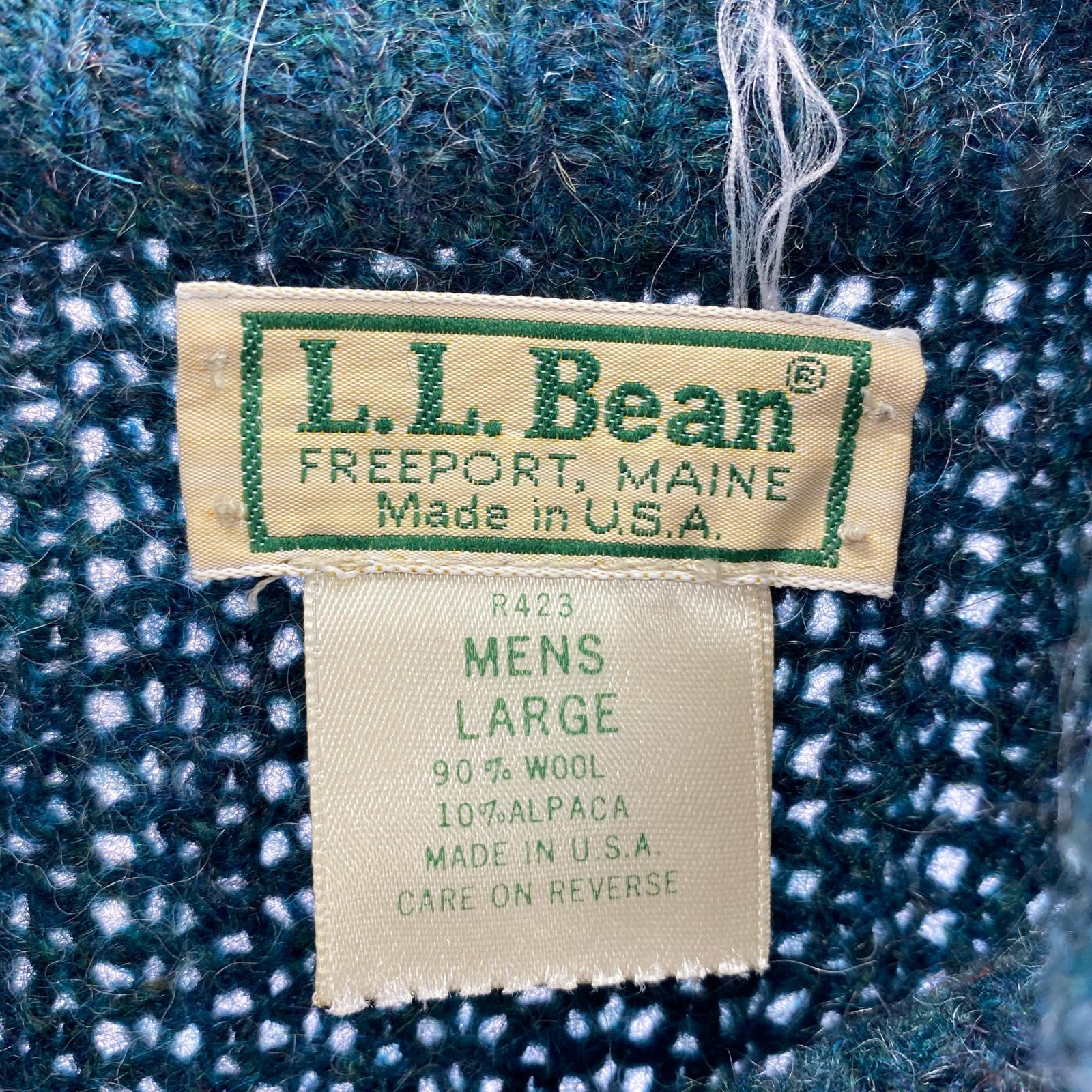 ニット 80s usa製 Wool Driver’s Knit L グリーン
