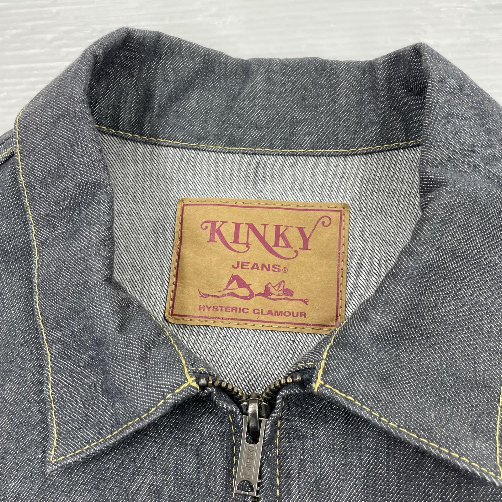 デニムジャケット KINKY デニムジップジャケット M M ブラック