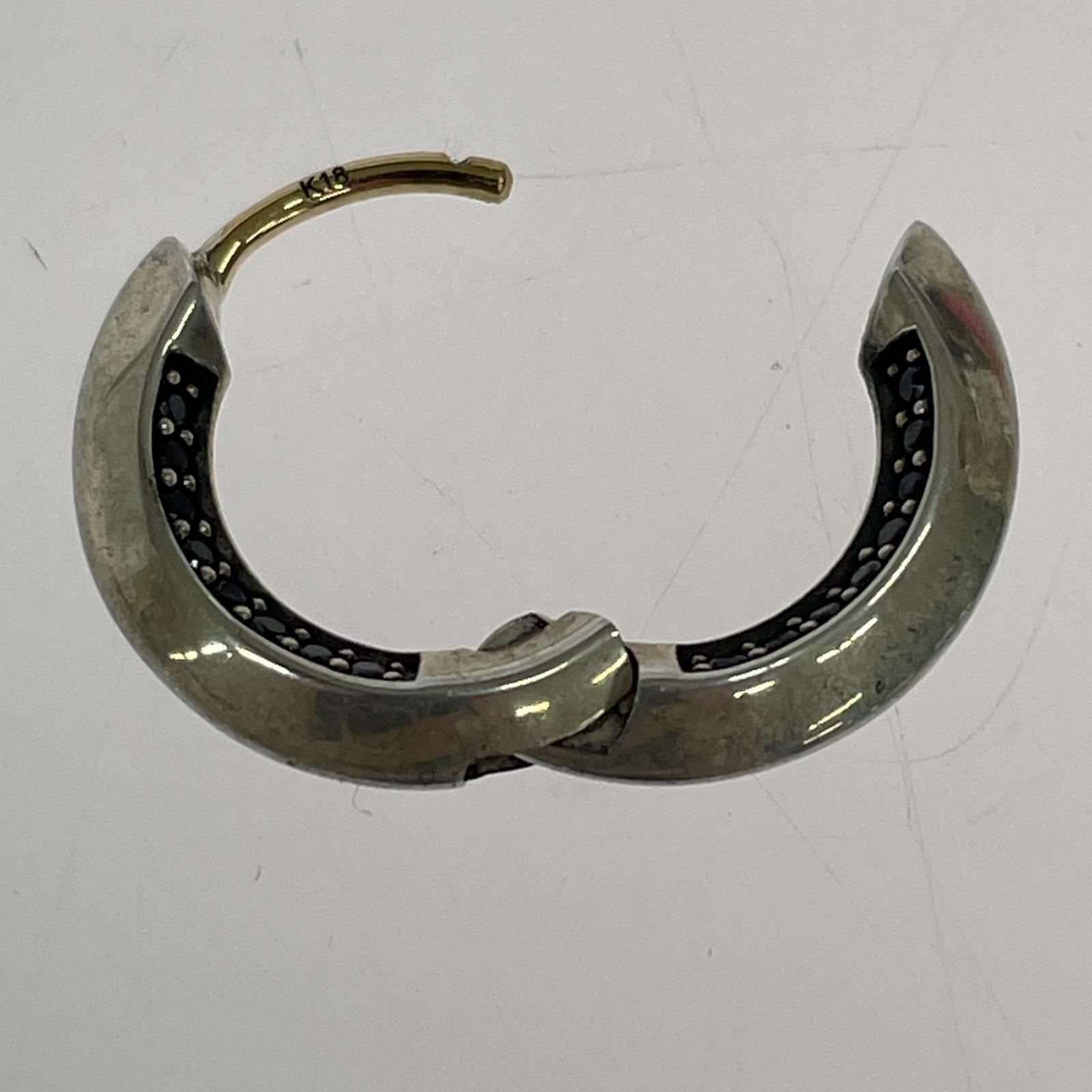 その他アクセサリー 片耳 SV925 クラッチピアス ブラックジルコニア