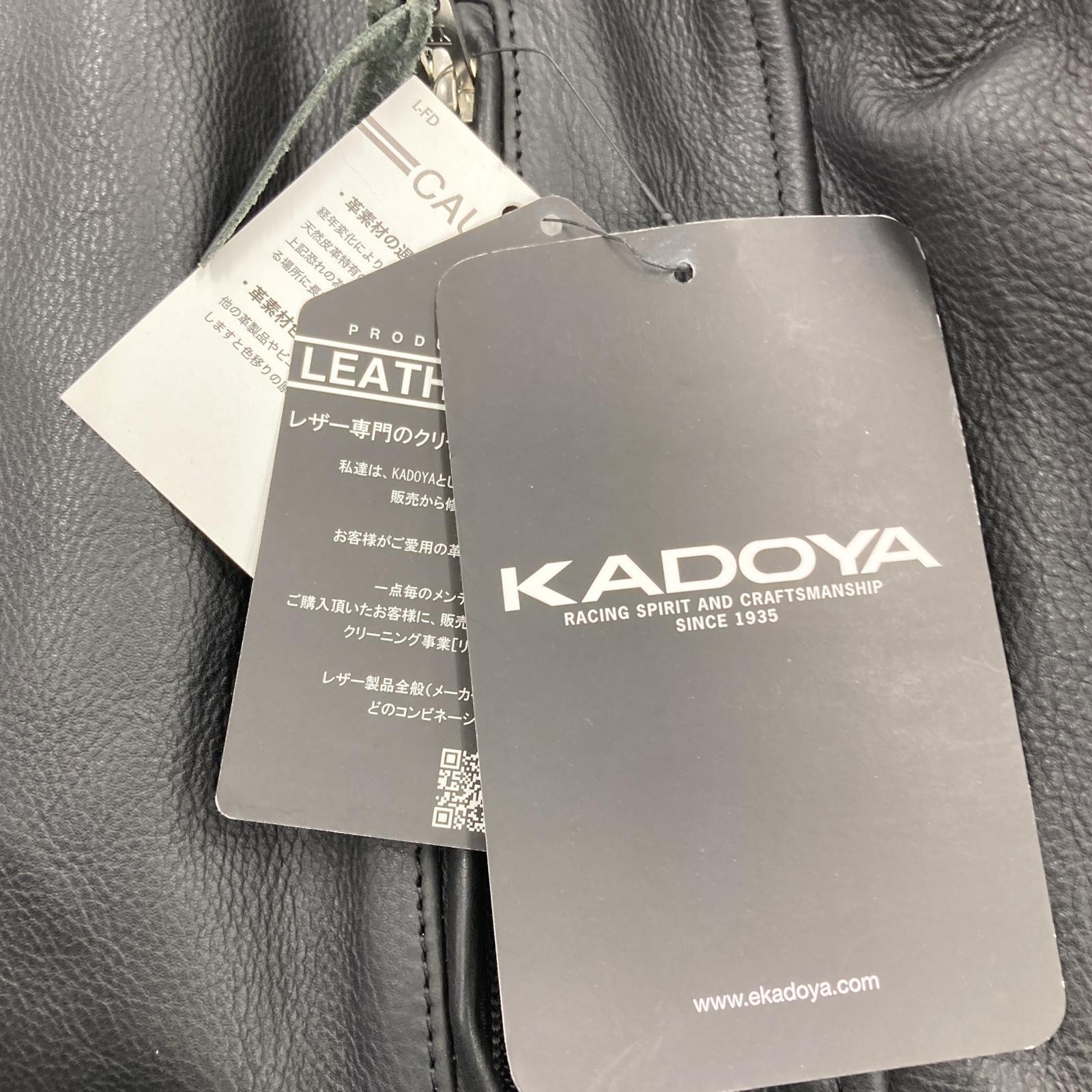レザージャケット KADOYA STREAM LINER SizeM M ブラック