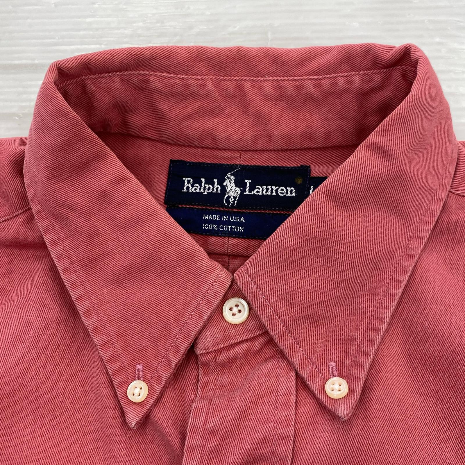 長袖シャツ オールド アメリカ製 ピンク (L) L ピンク