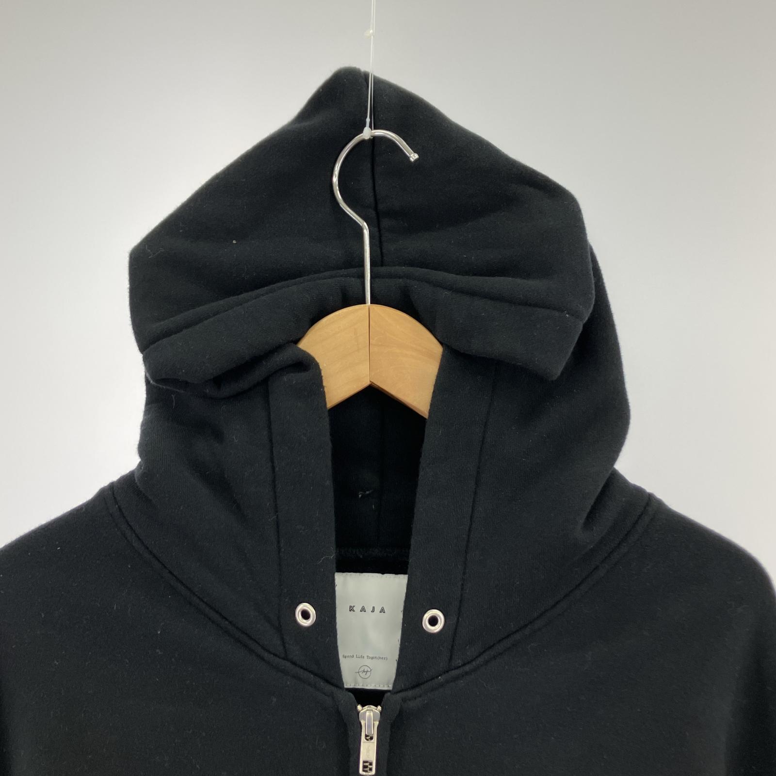 パーカー KAJA HEAVY FLEECE ZIP HOODIE M M ブラック