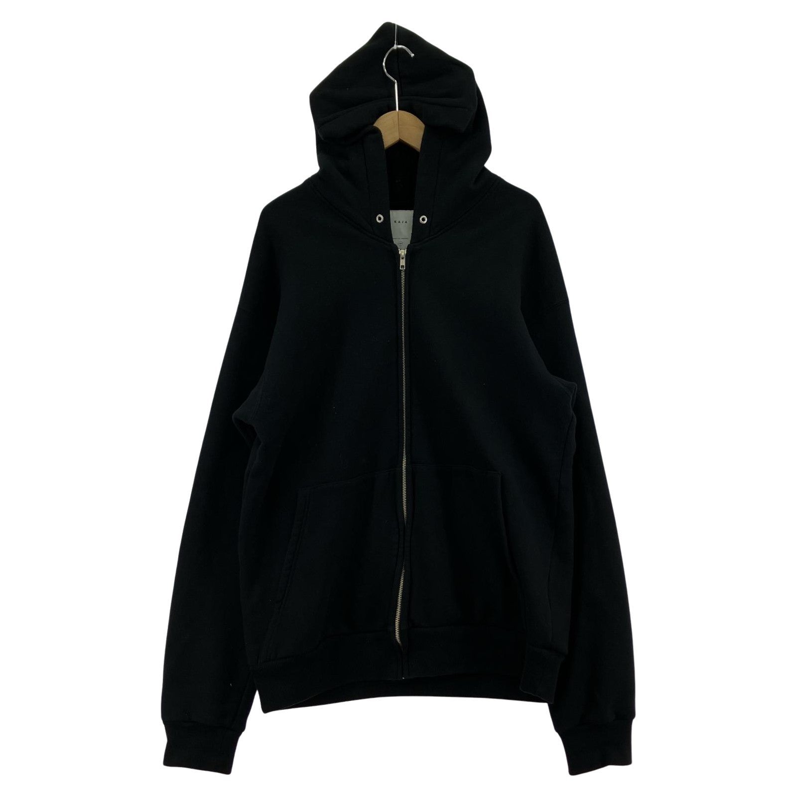 パーカー KAJA HEAVY FLEECE ZIP HOODIE M M ブラック