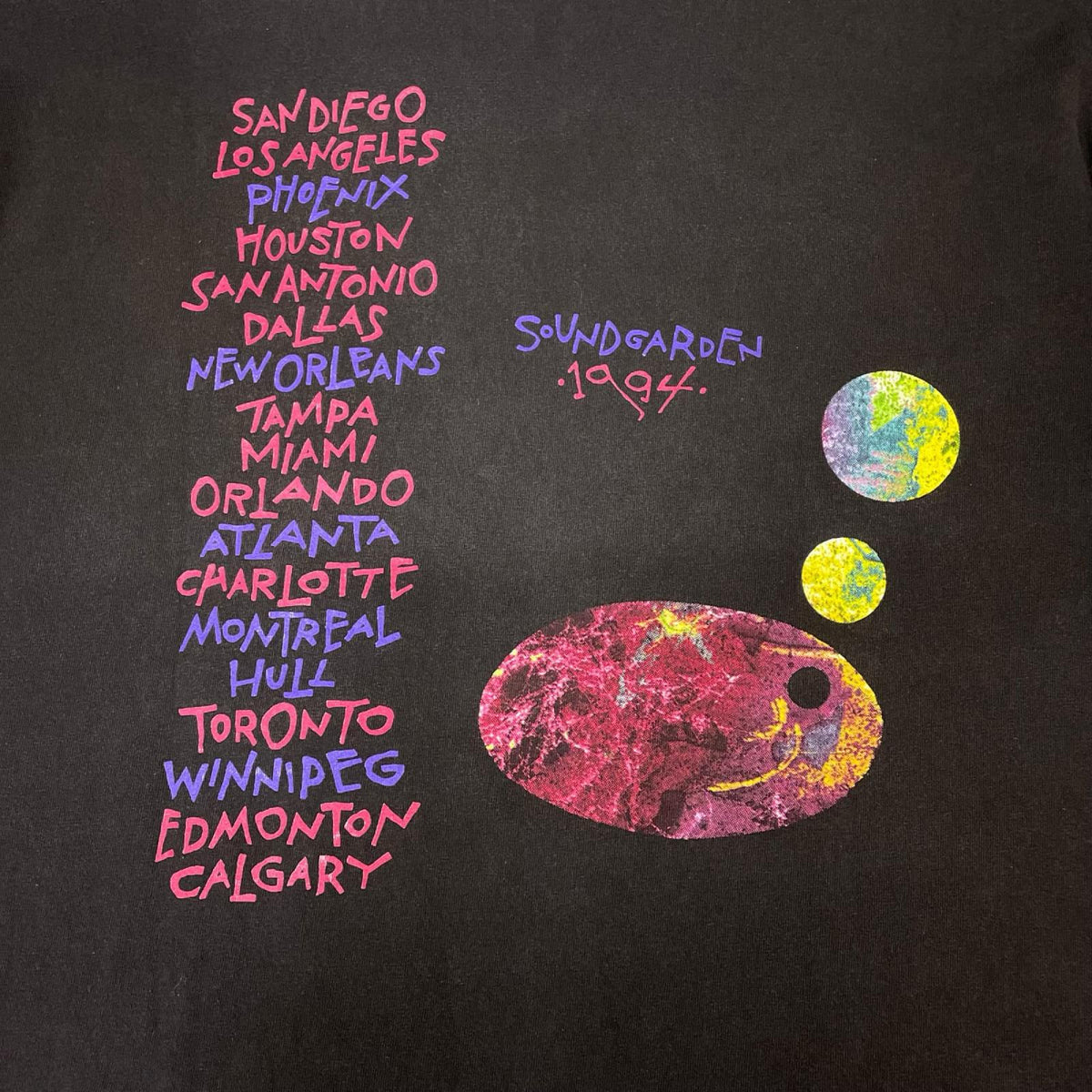 半袖Tシャツ 90s サウンドガーデン スーパーアンノーン ツアー バンドTシャツ 1994年 BROCKUMタグ LL ブラック