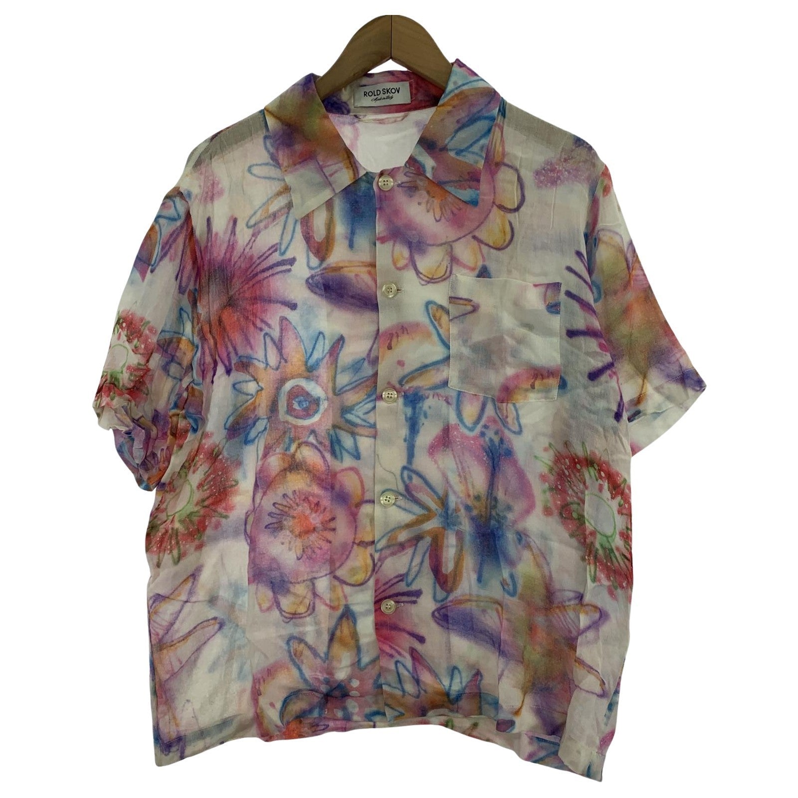 半袖シャツ ROLD SKOV Quadro Shirt S 総柄 S