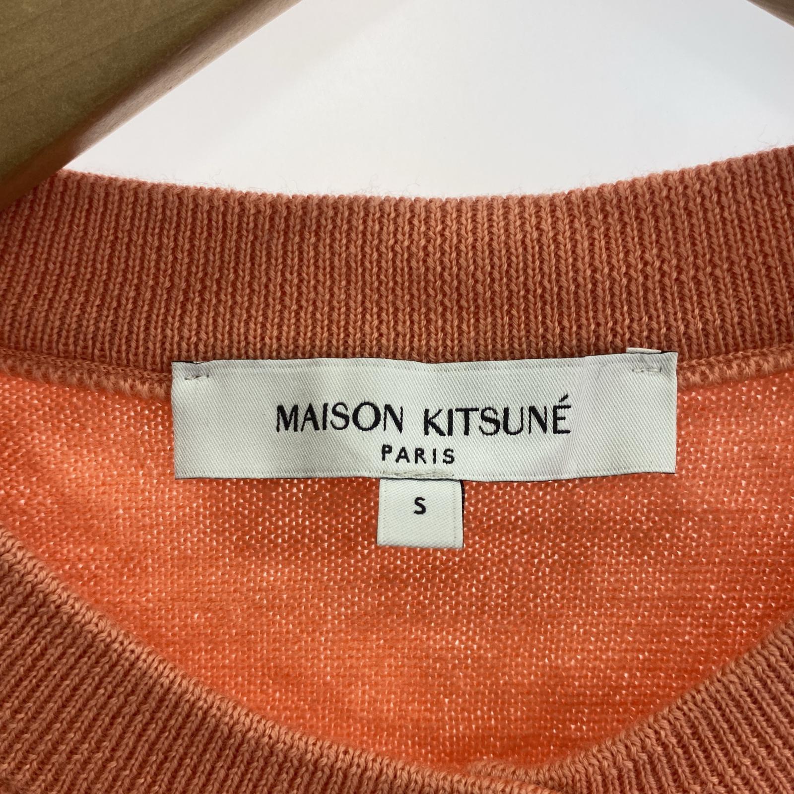 カーディガン BOLD FOX HEAD PATCH REGULAR CARDIGAN S ピンク