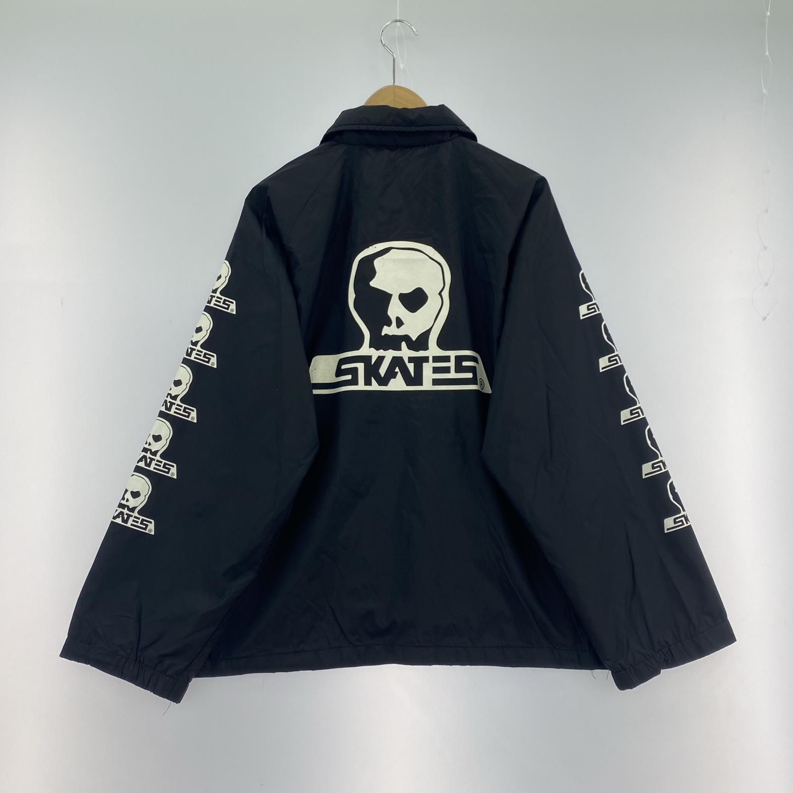 テーラードジャケット SKULL SKATES アームプリント コーチジャケット 黒 S S ブラック