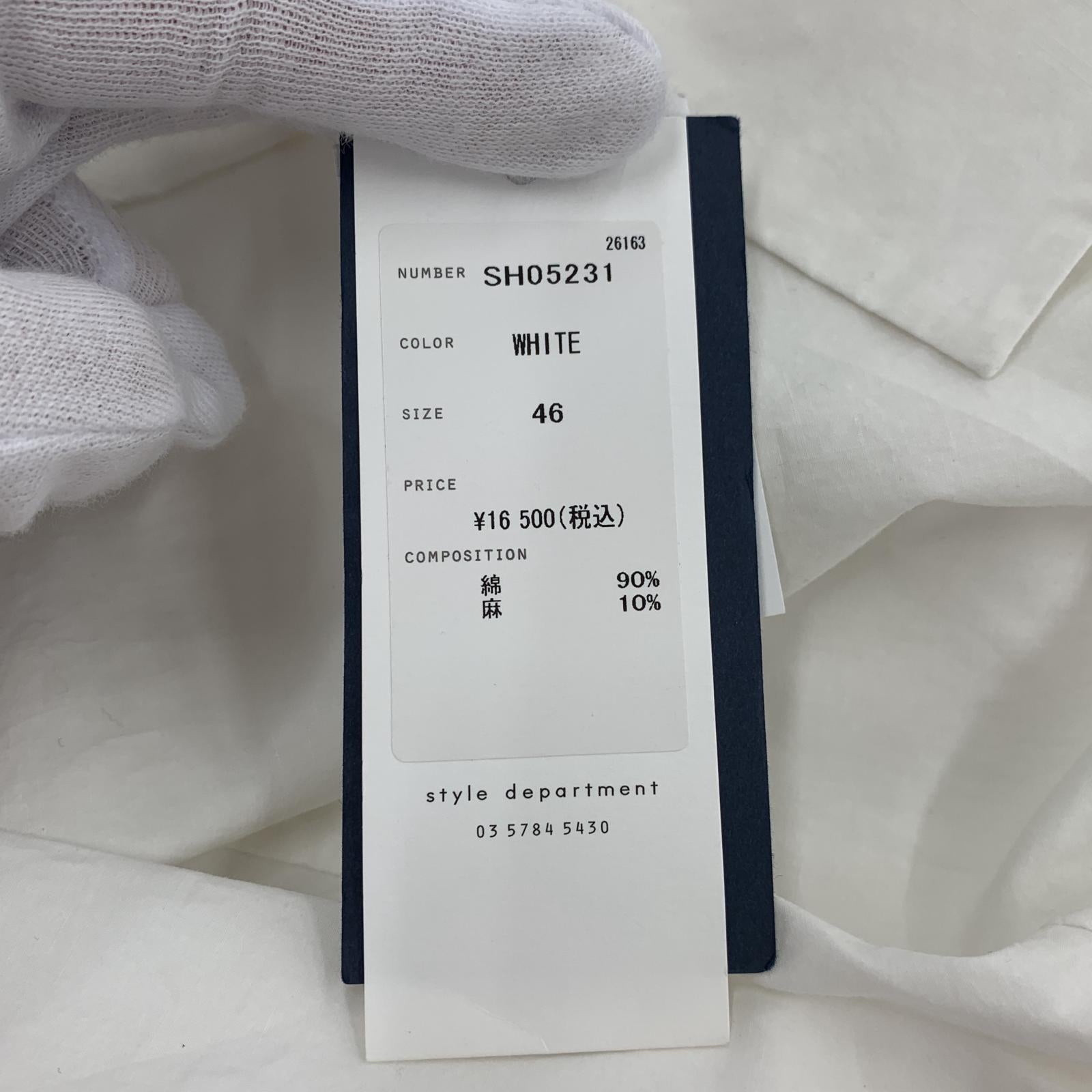 半袖シャツ WHT 46 46 ホワイト