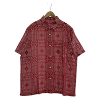 半袖シャツ Tray Jacquard S/S Shirt (XL) レッド レッド