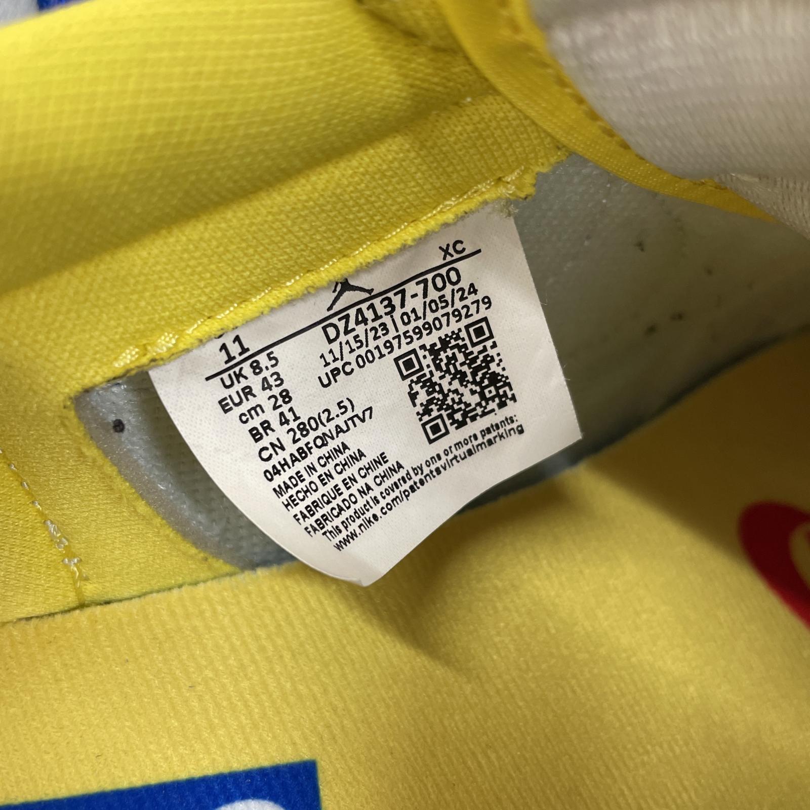 スニーカー Travis scott/Air Jordan 1/Canary/28cm 28cm (US10 UK9 1/2 EU46)