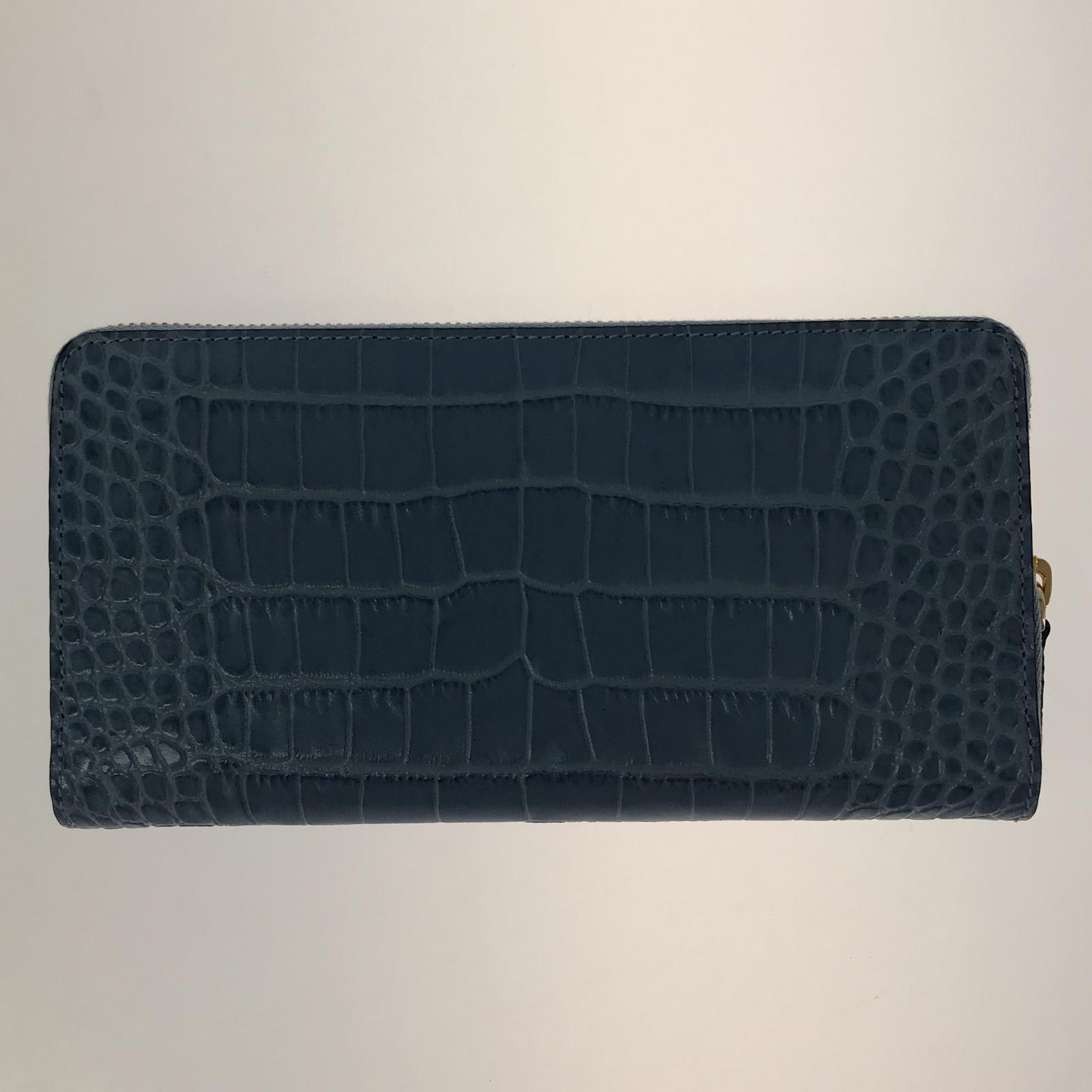 長財布 SMYTHSON ロングウォレット クロコ型押し/BLE