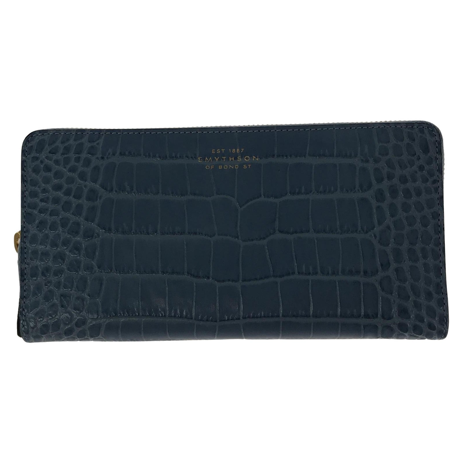 長財布 SMYTHSON ロングウォレット クロコ型押し/BLE