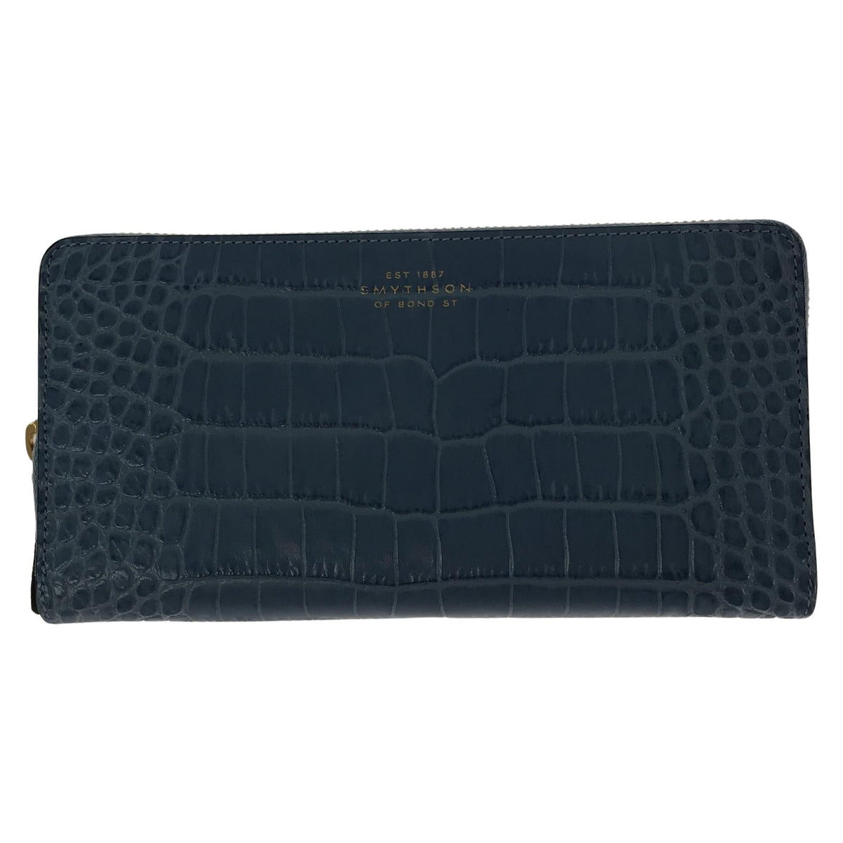 長財布 SMYTHSON ロングウォレット クロコ型押し/BLE