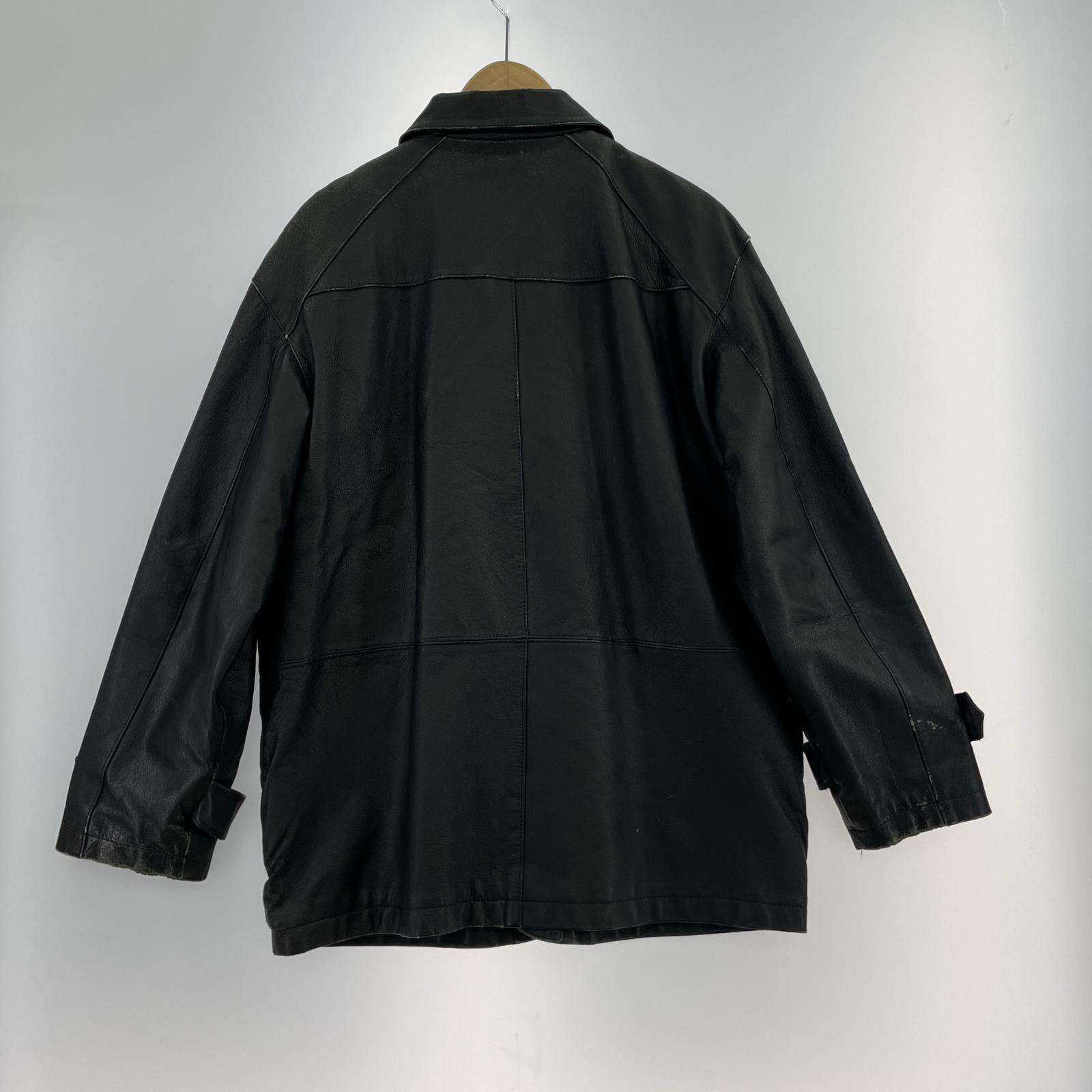 レザージャケット レザーカーコート 黒 ブラック