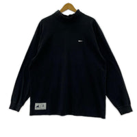 長袖Tシャツ モックネック L/Sカットソー 黒 (2) 2 ブラック