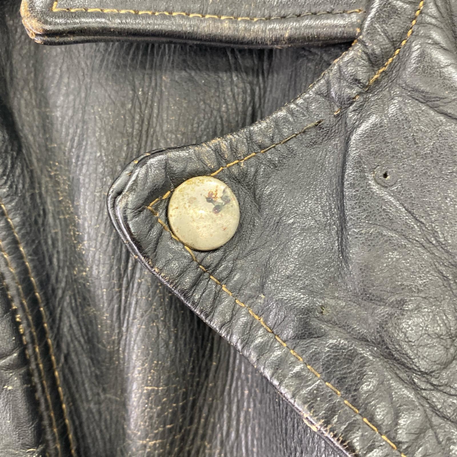 レザージャケット 60’s Schott サボテンタグ ダブルライダース ワンスター 黒(38) 38 ブラック