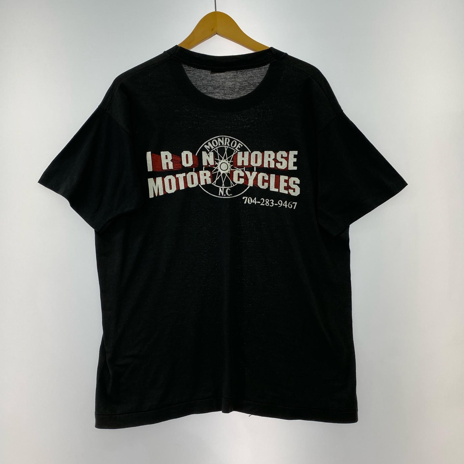半袖Tシャツ IRON HORSE MOTOR CYCLE80’s S/Sカットソー 黒(L) L ブラック