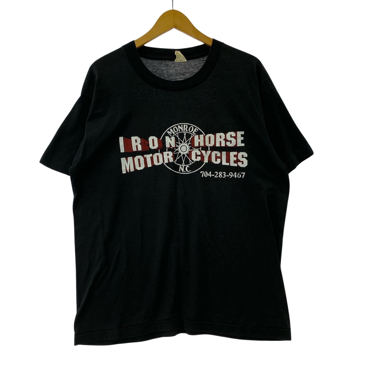 半袖Tシャツ IRON HORSE MOTOR CYCLE80’s S/Sカットソー 黒(L) L ブラック