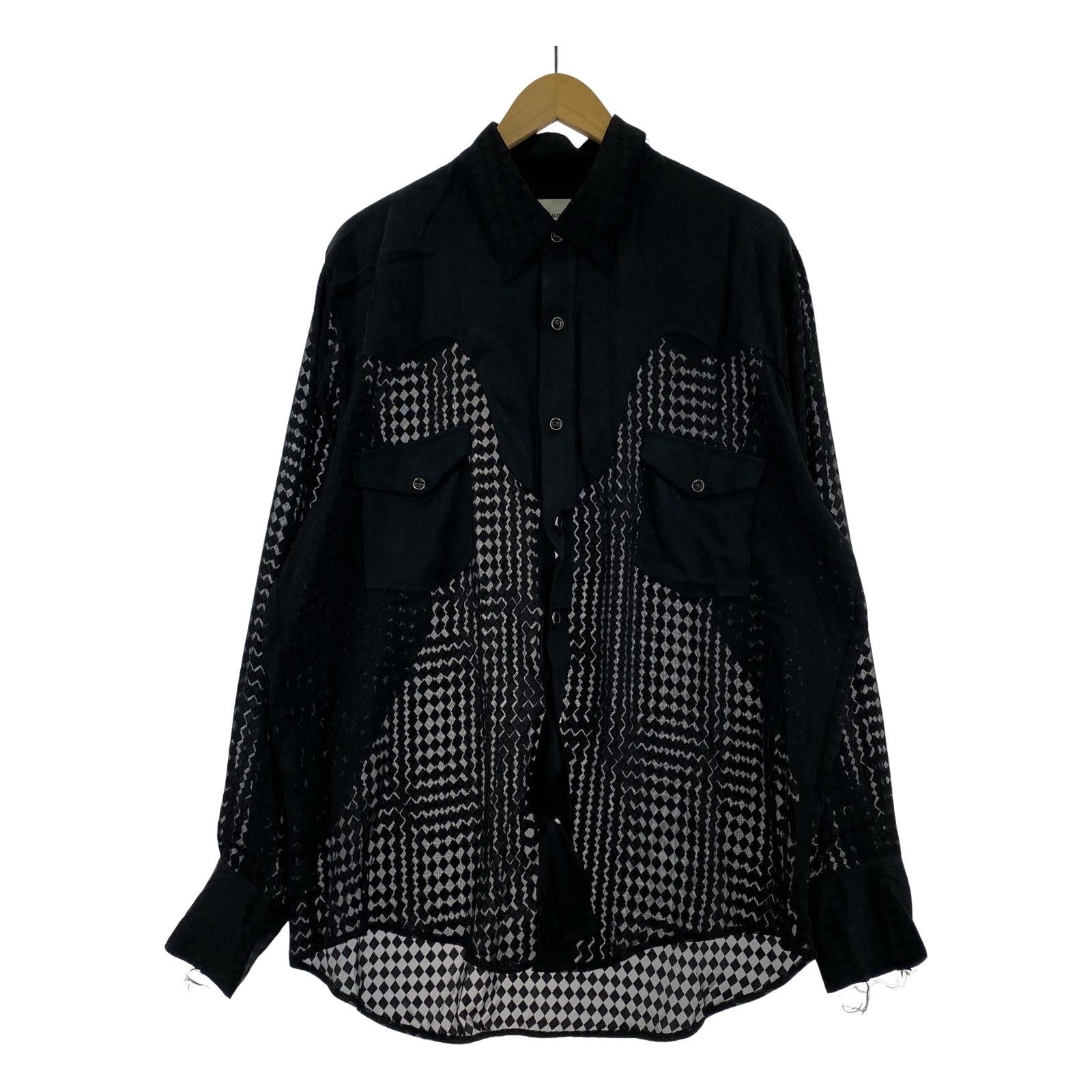 長袖シャツ blank 25SS Ruthless Western Shirt ウエスタンシアーシャツ 2 2 ブラック